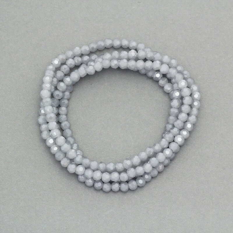 Crystal beads 2mm gray AB 200pcs SZKRKU02079