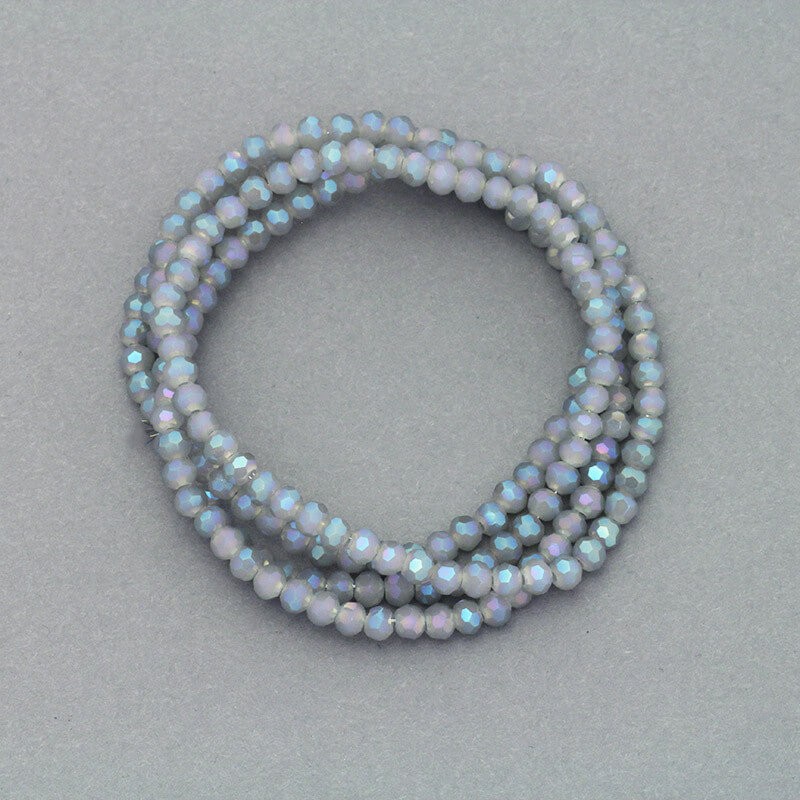 Beads, crystal beads 2mm gray navy blue chameleon 200pcs SZKRKU02082