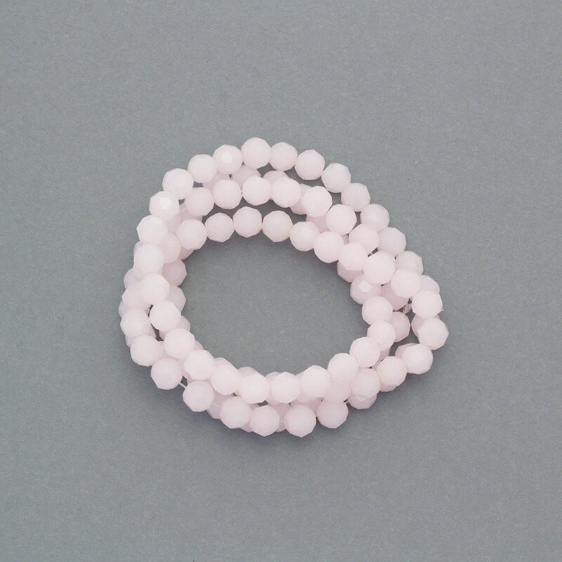 Crystal beads 6mm milky pink beads SZKRKU06125