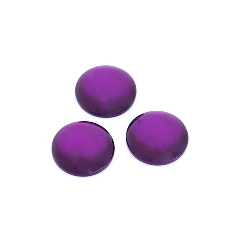 Resin cabochons 24mm / Luna / bishop's violet pearl 2pcs KBAD24D