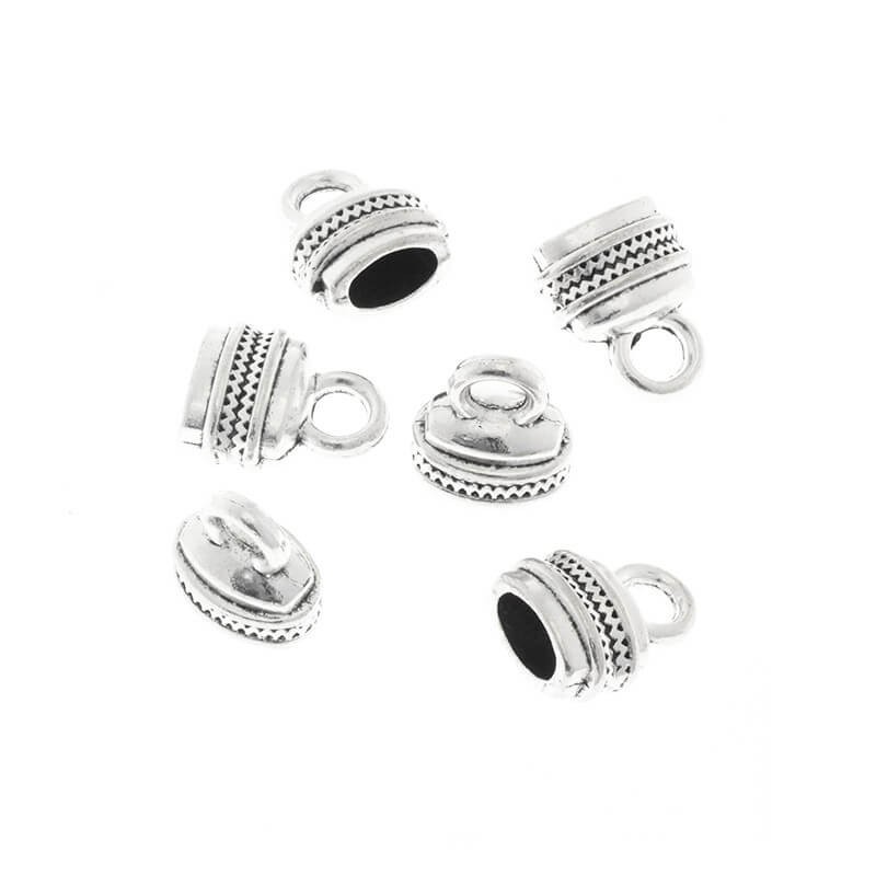 Oval large tips for pasting antique silver 12x17mm 1pc M1432A