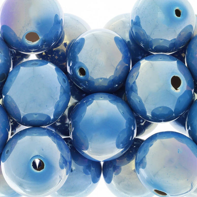 Porcelain beads blue ab 35mm 1pc CKU35N06DB