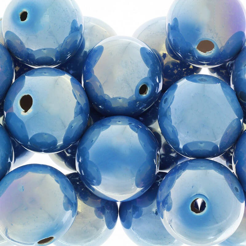 Koraliki kule porcelanowe niebieskie ab 35mm 1szt CKU35N06DB