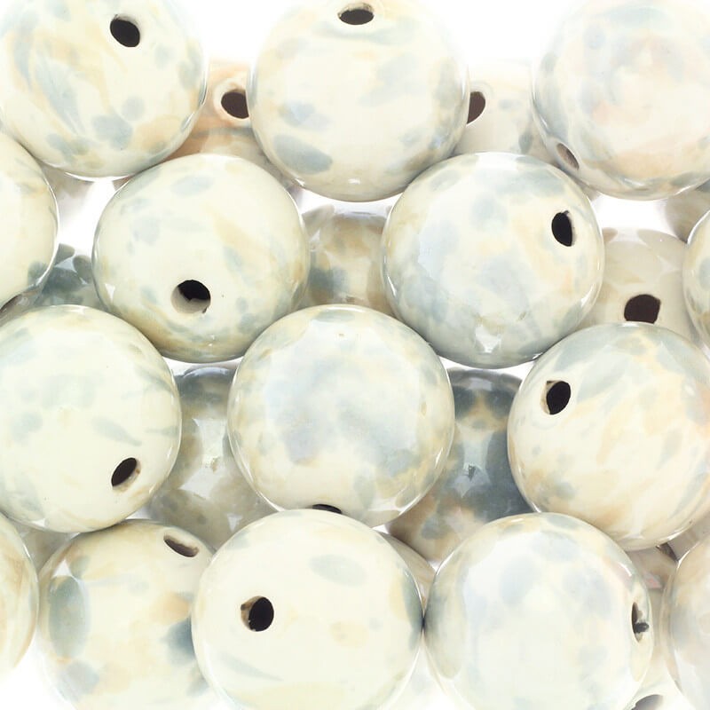 Porcelain ball gray melange 35mm 1pc CKU35SMIXDB