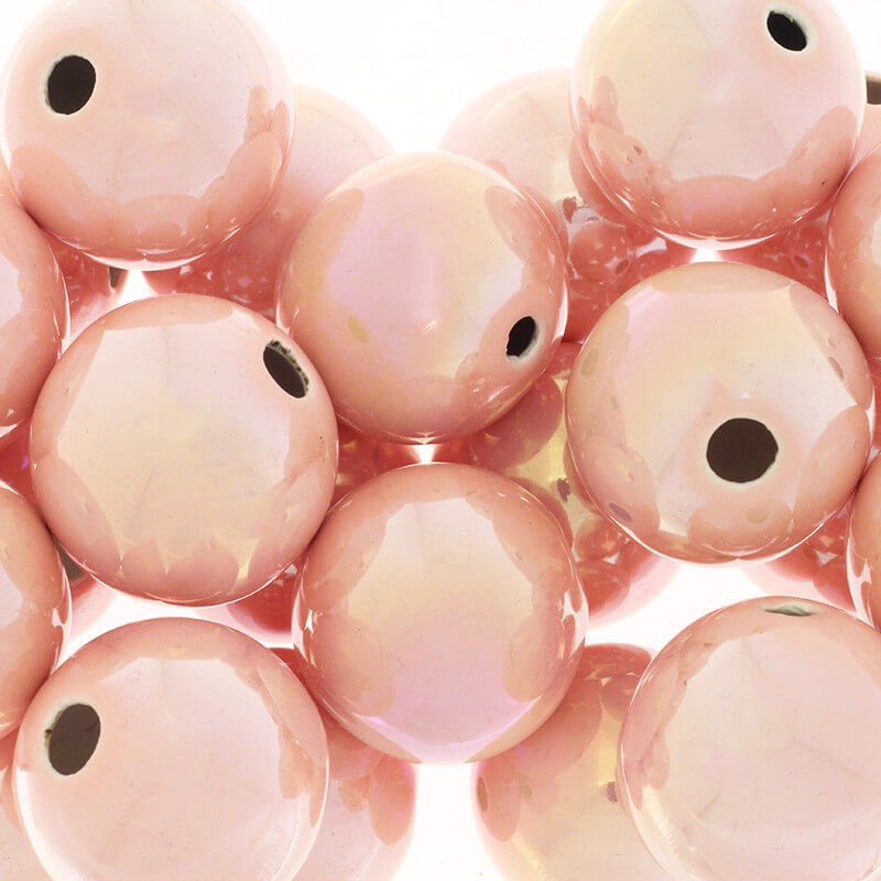 Ceramic beads pink grapefruit 35mm 1pc CKU35R12DC