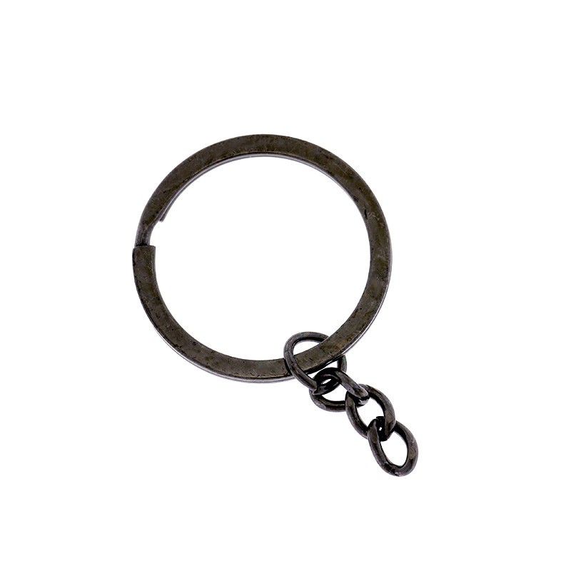 Clasps of the key ring with a strong chain 2 pcs anthracite 30x2mm ZAPBRK43