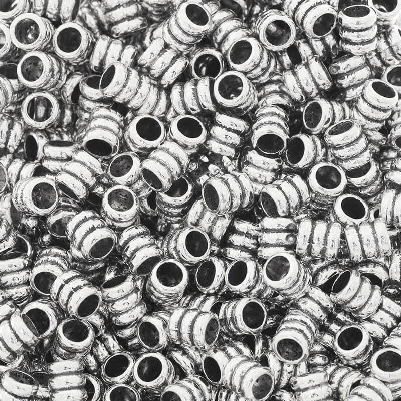 Metal beads / spacers 5.5x5mm antique silver 10pcs AAT216