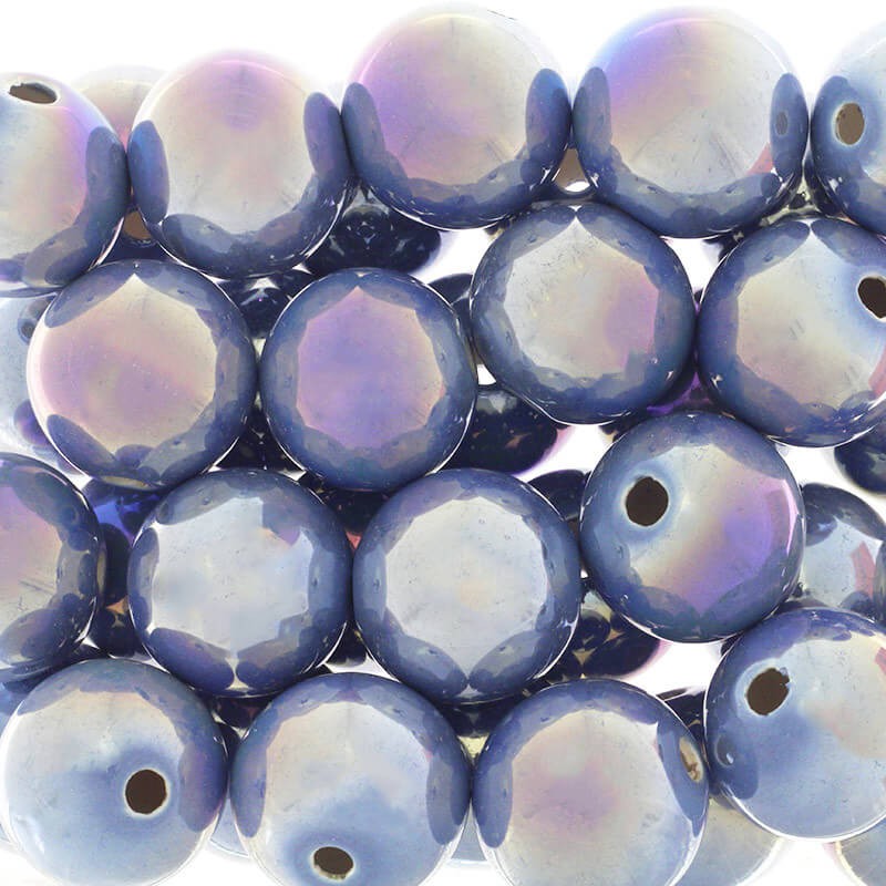 Ceramic beads 28mm lavender blue AB 1pc CKU28N16DA