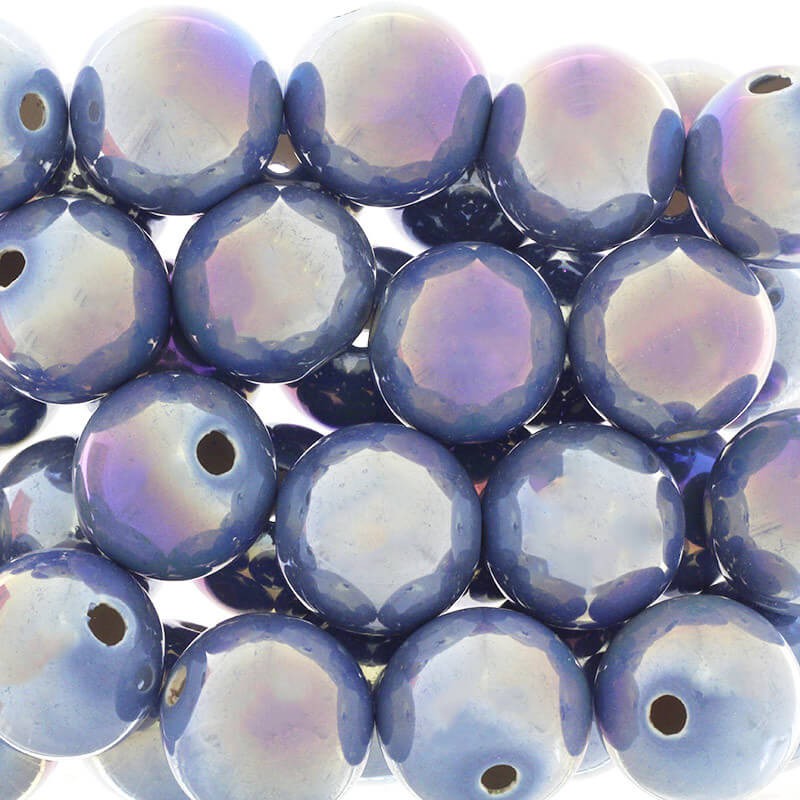Korale ceramiczne 28mm lawendowy niebieski AB 1szt CKU28N16DA