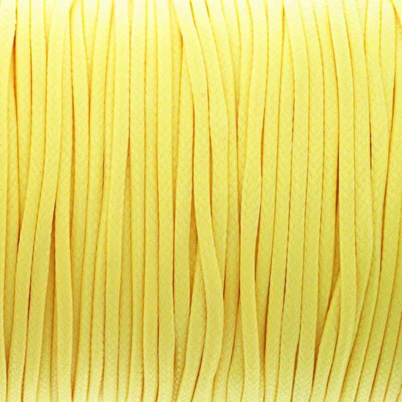 Jewelery string, braided yellow, juicy 1.5mm 2m PW240
