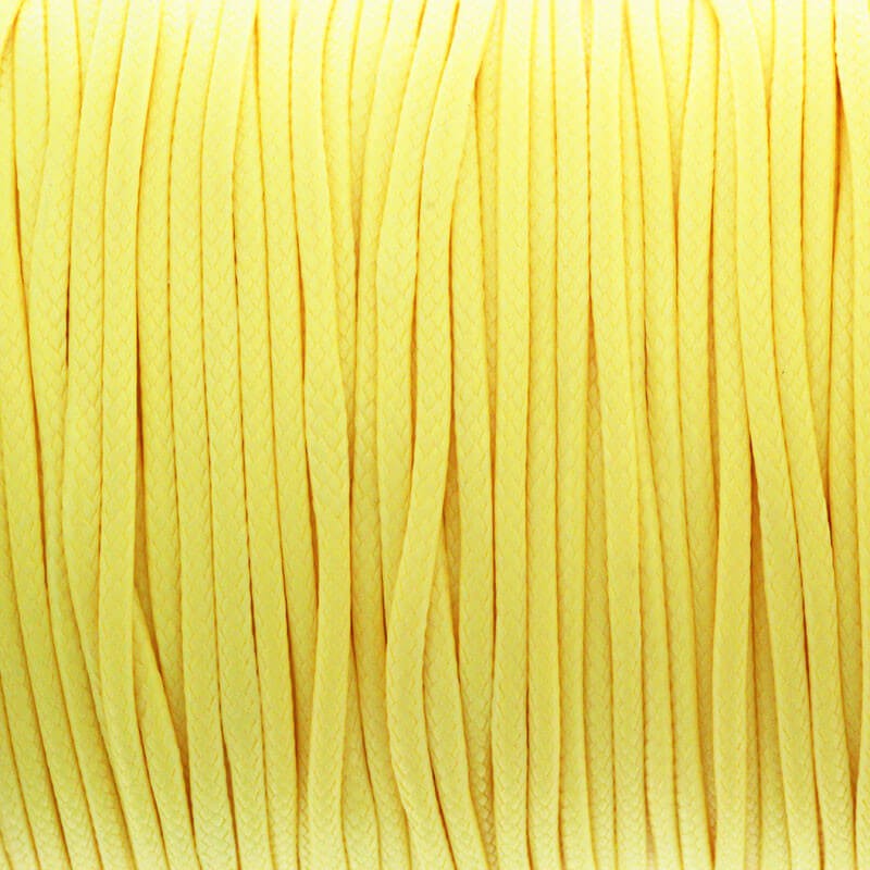 Sznurek jubilerski plecionka żółty soczysty 1.5mm 2m PW240