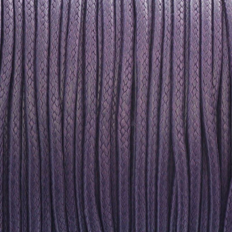 Sznurek jubilerski 2mm ciemny fiolet poliamidowy plecionka 2m PW2MM26