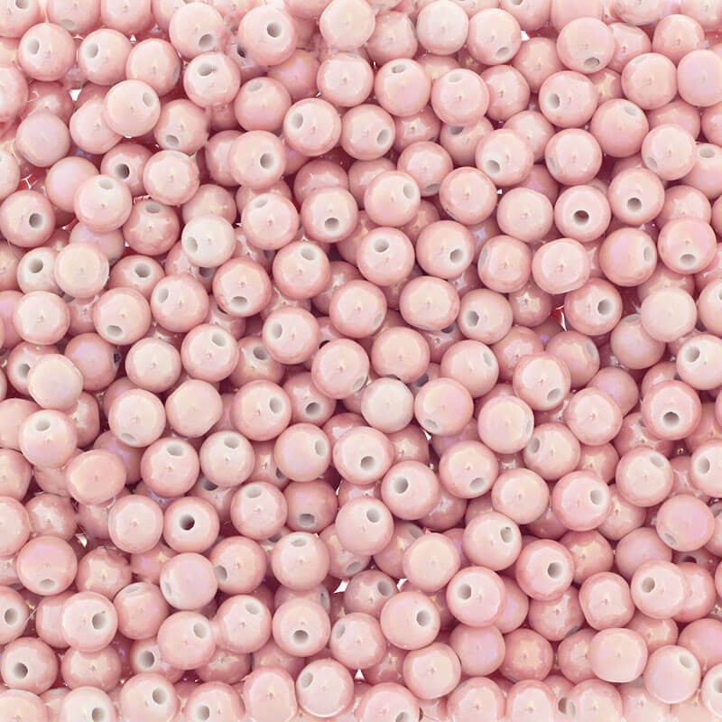 Ceramic beads 8mm light pink 2pcs CKU08R12DA