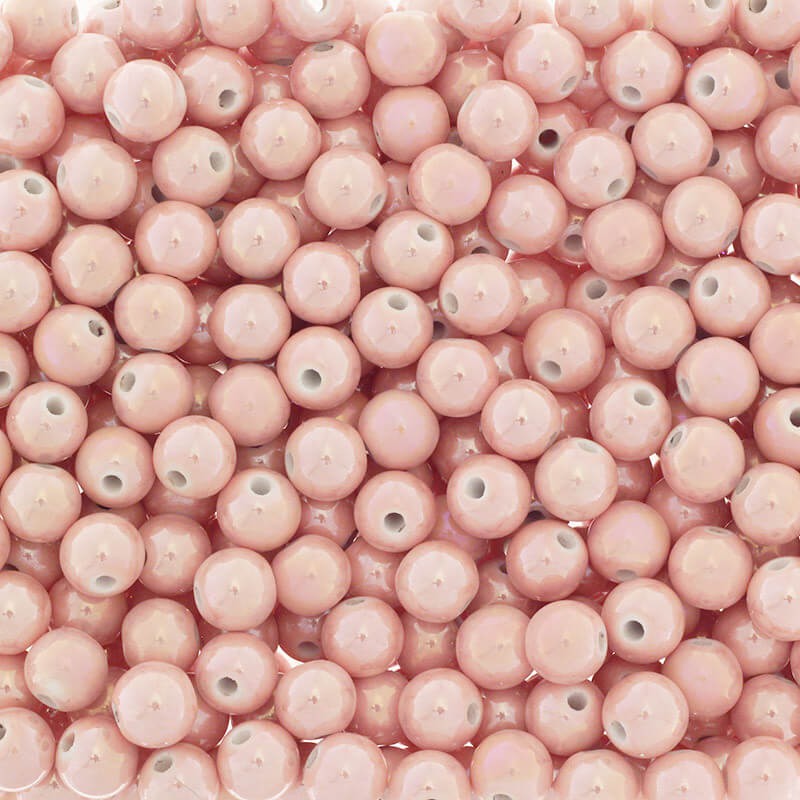 Ceramic beads 10mm light pink 2pcs CKU10R12DA