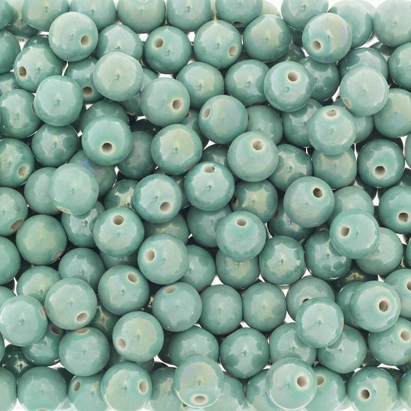 Ceramic beads 12mm light turquoise 1pcs CKU12Z11DA
