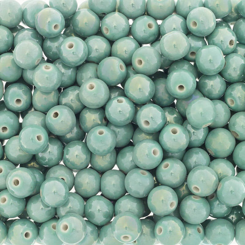 Ceramic beads 12mm light turquoise 1pcs CKU12Z11DA