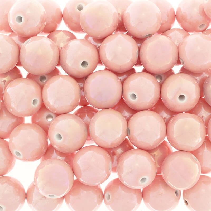 Ceramic beads 18mm light pink 1pc CKU18R12DA