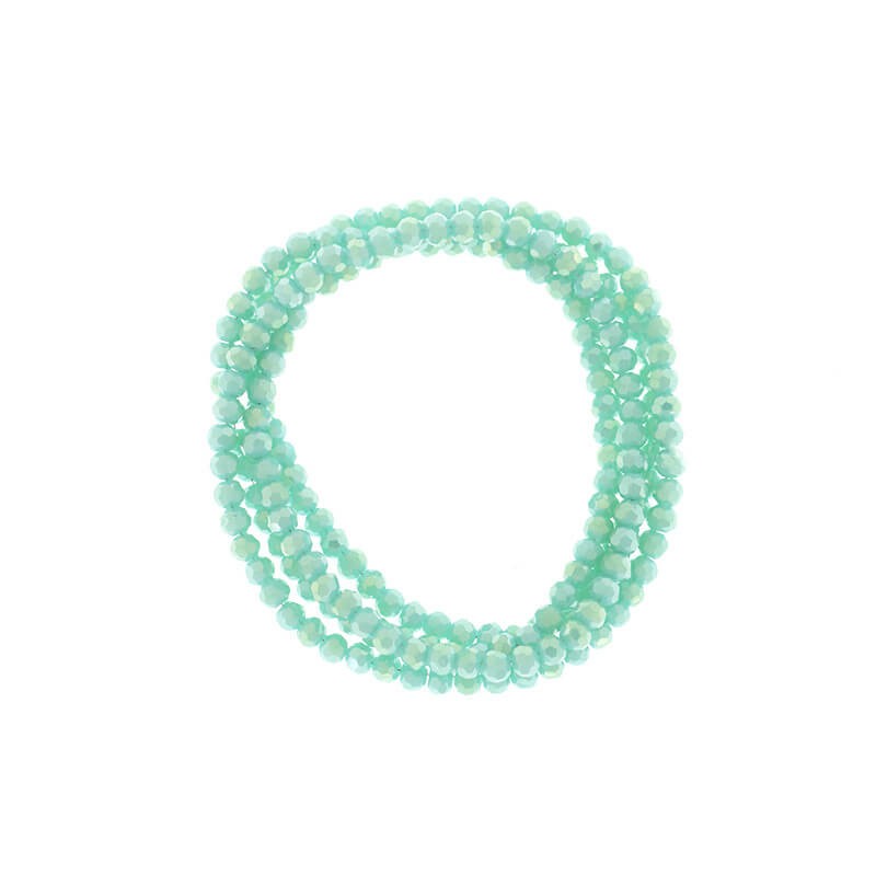 Crystal beads 3mm pearl turquoise 200pcs SZKRKU03081