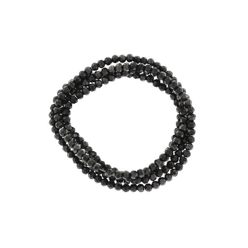 Crystal beads 3mm black metallic 200pcs SZKRKU03051