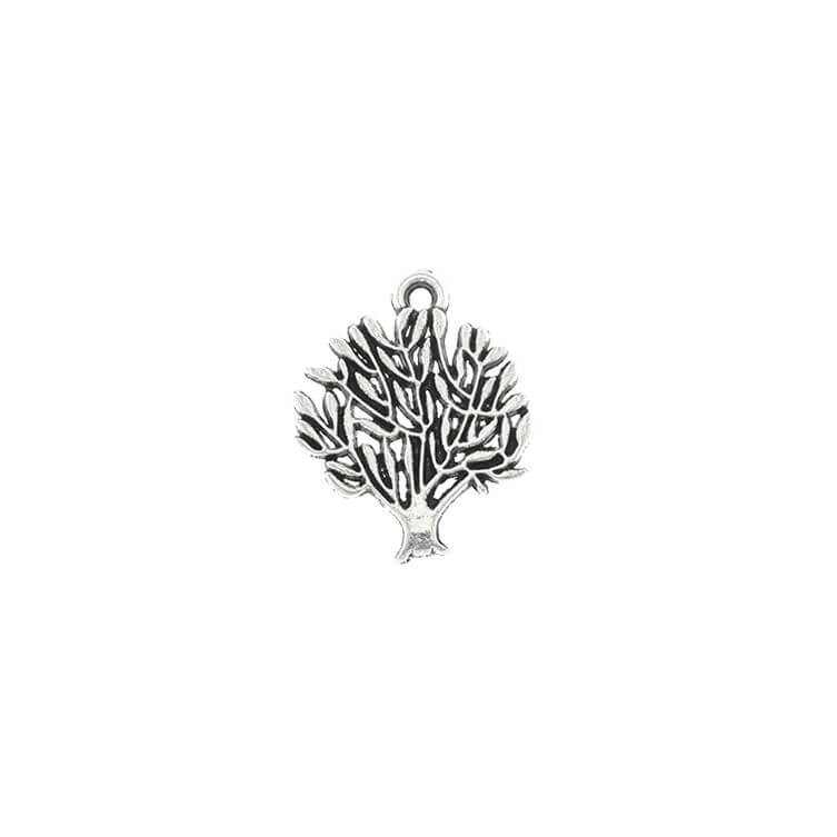 Tree charms / antique silver 20x16mm 3pcs AAU027