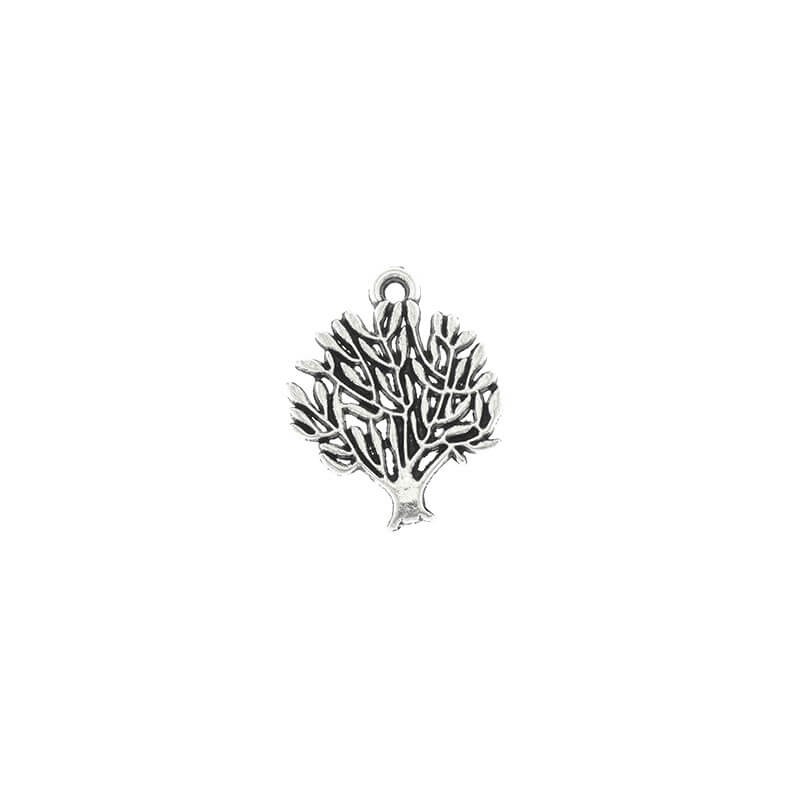 Tree charms / antique silver 20x16mm 3pcs AAU027