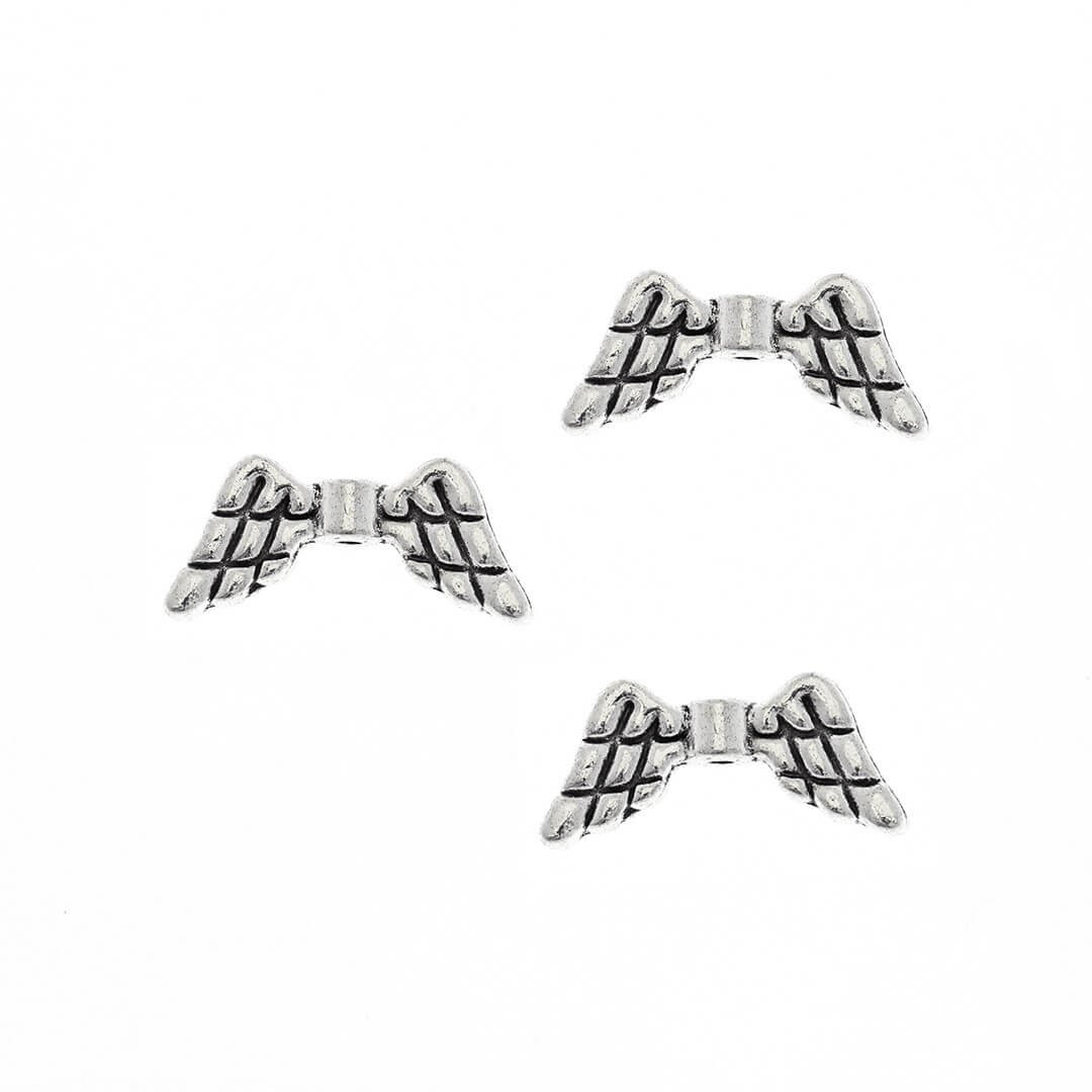 Wing spacers antique silver 20x9mm 4pcs AAT406