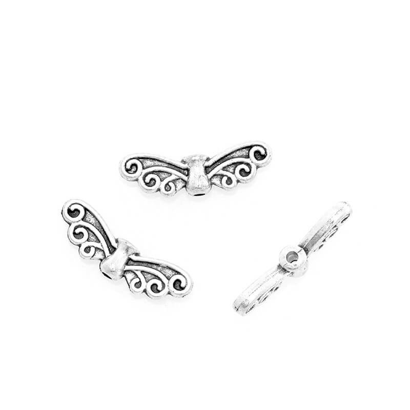 Metal spacer / antique silver wings 22x7mm 4pcs AAT994
