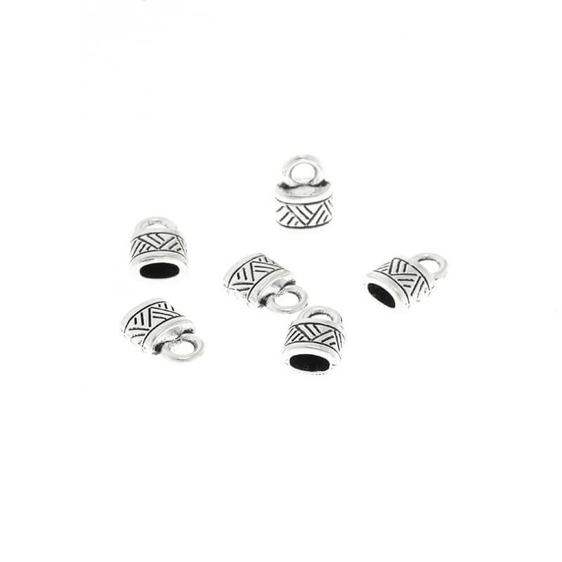 Oval tips for pasting antique silver 10x6x4mm 4pcs M1434A