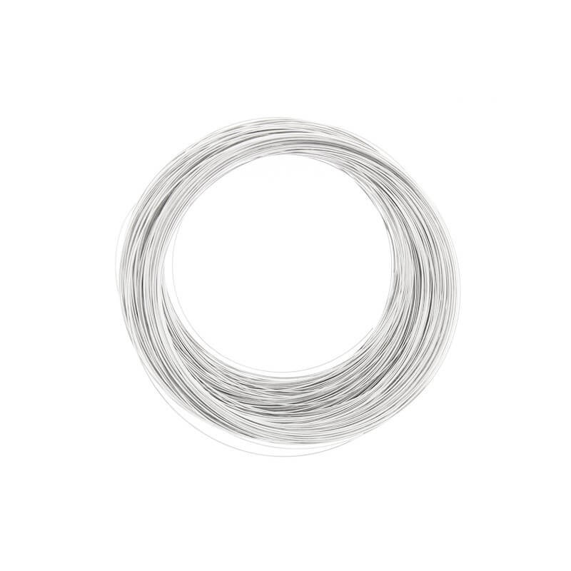 Memory wire for necklaces platinum 12x0.6mm 10 ribs DRPO08120PL