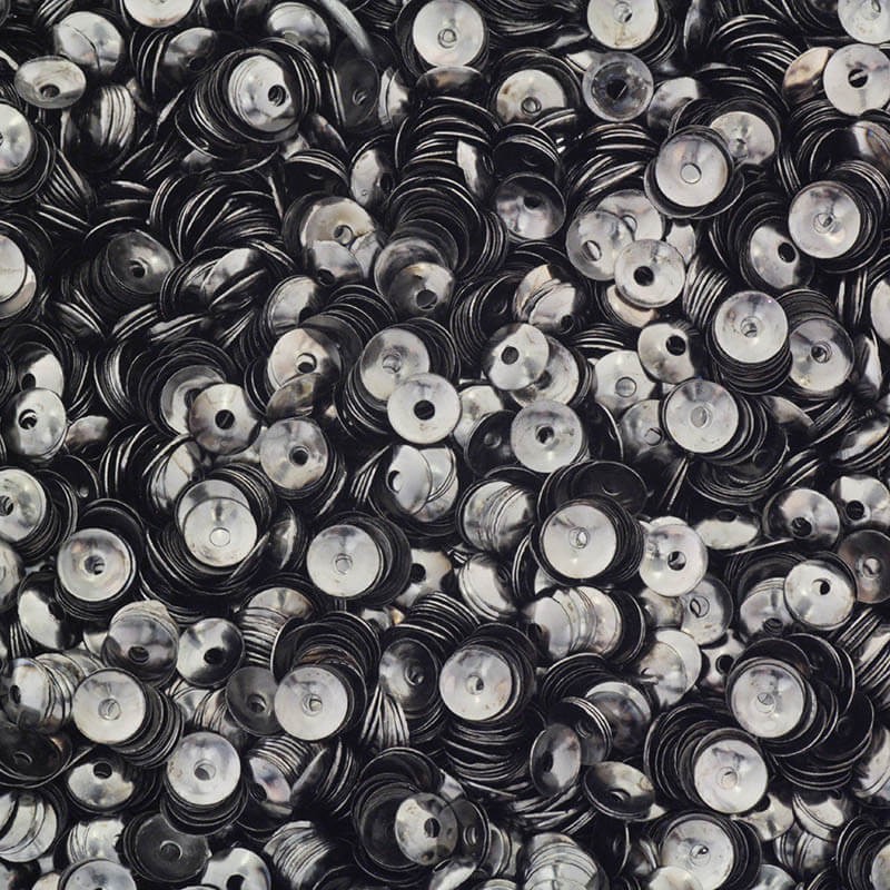 Smooth caps 50pcs anthracite 5mm AAN027A