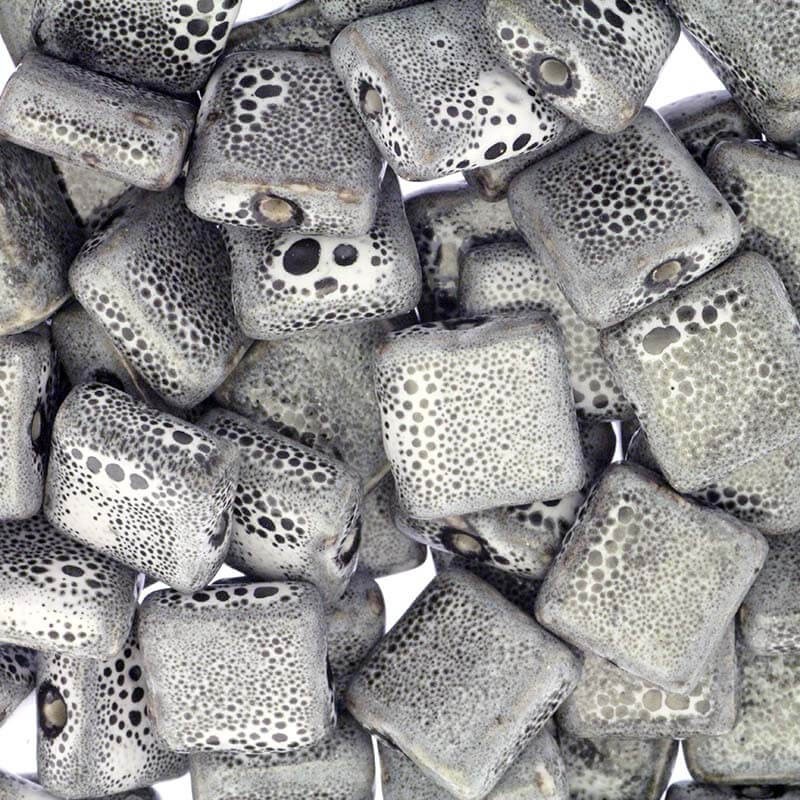Ceramic brick 17x7mm autumn gray 2pcs CJIN029