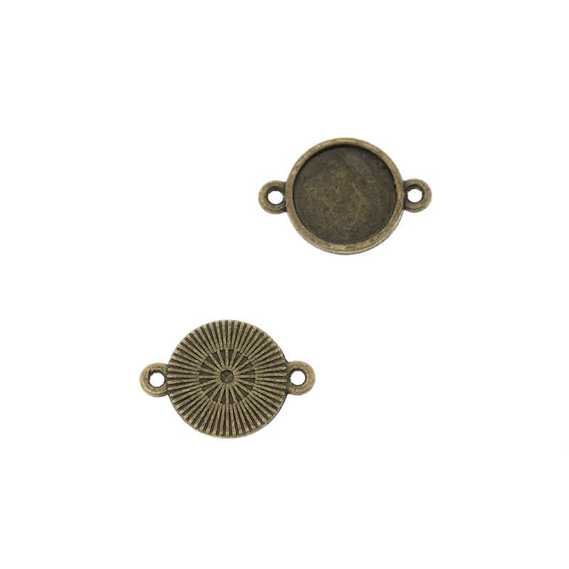 Connectors for cabochon bracelets 12mm antique bronze 21x14mm 4pcs OKWI12AB4