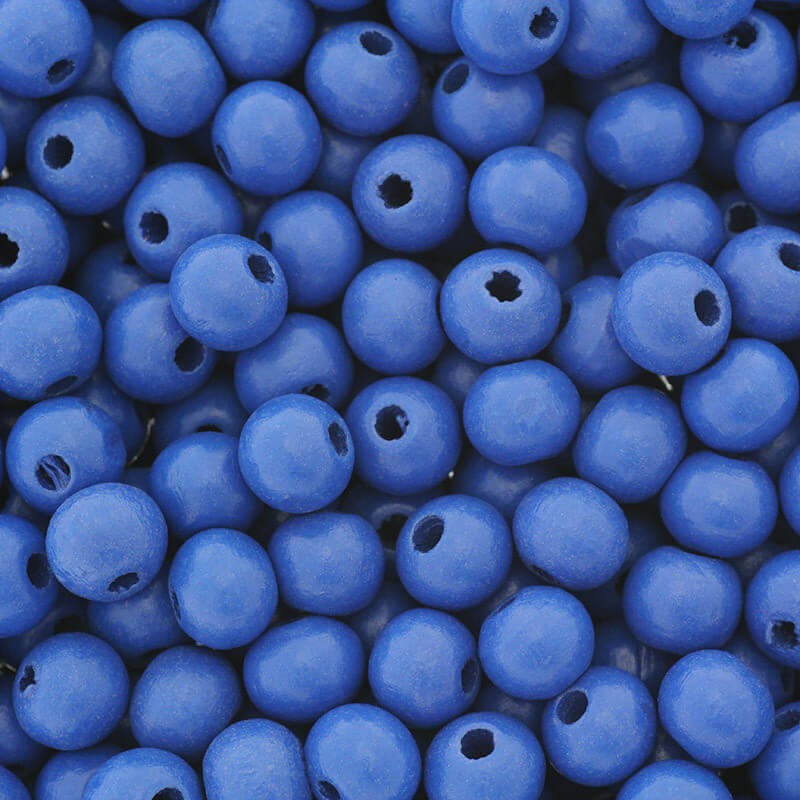 Wooden beads 8mm blue 20pcs DRKU0802