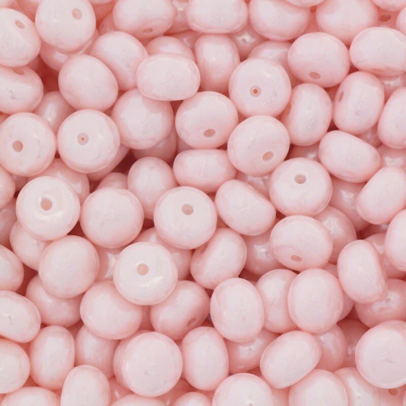 Cabochons on a pin acrylic glass 8mm light pink 4pcs XYAPP003