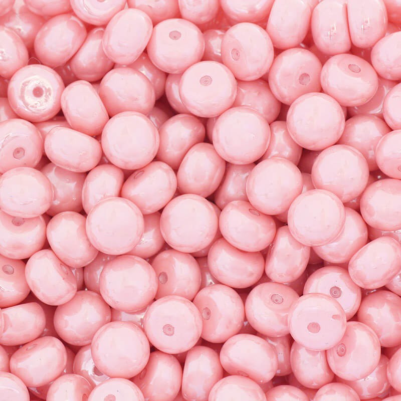 Cabochons on a pin acrylic glass 8mm pink 4pcs XYAPP004