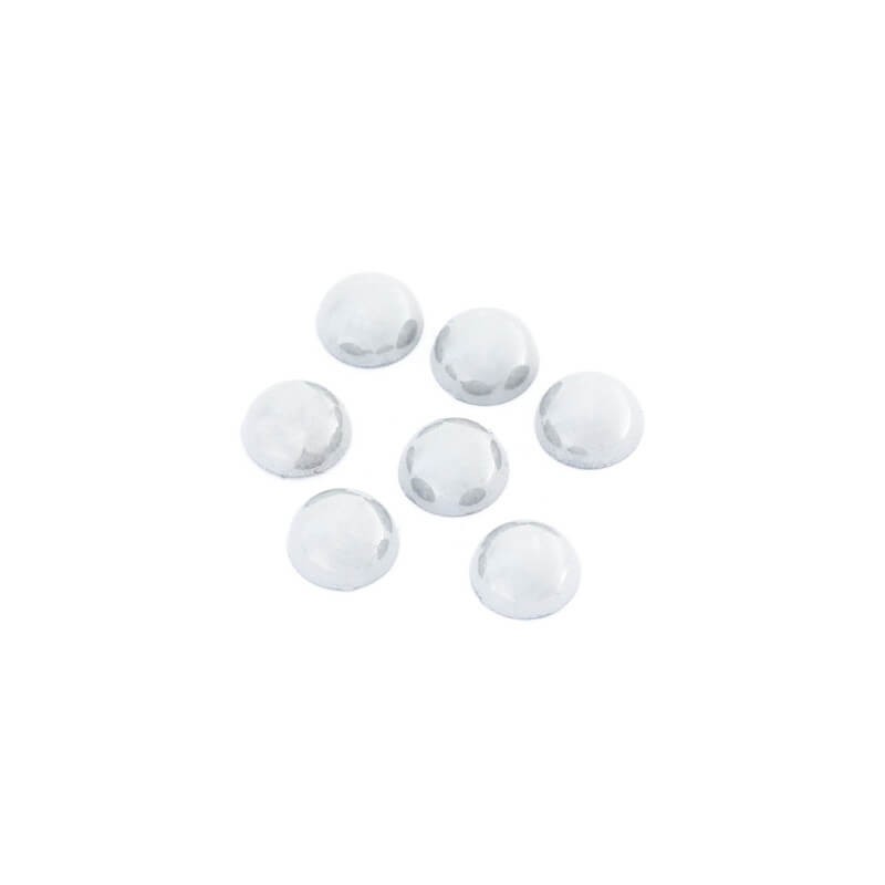 Cabochons acrylic glass 9.6mm gray 2pcs XYAPKB04