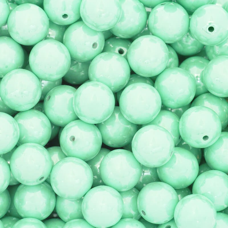 Balls for sticking on the pin acrylic glass 10mm mint balls 4pcs XYAPKU06
