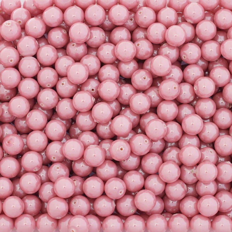 Balls for sticking on the pin acrylic glass balls 10mm Indian pink 4pcs XYAPKU16