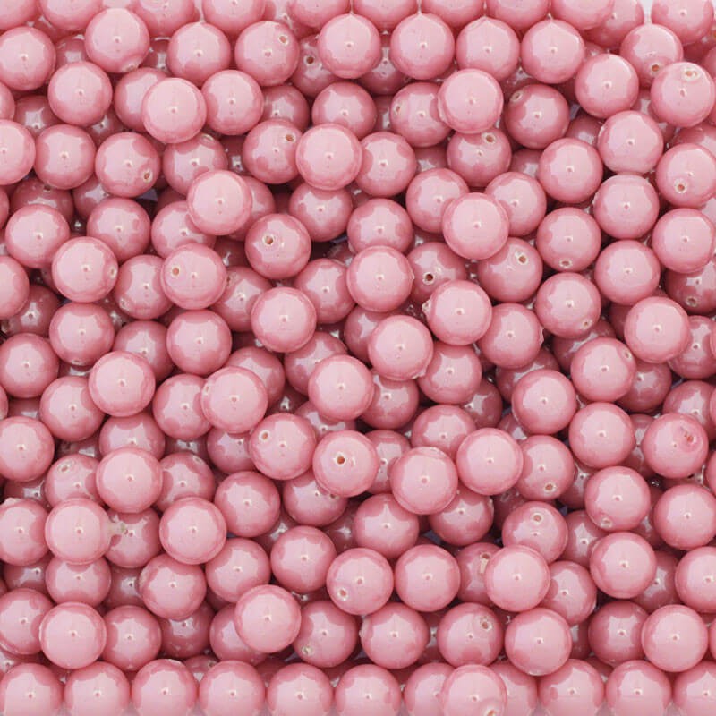 Balls for sticking on the pin acrylic glass balls 10mm Indian pink 4pcs XYAPKU16