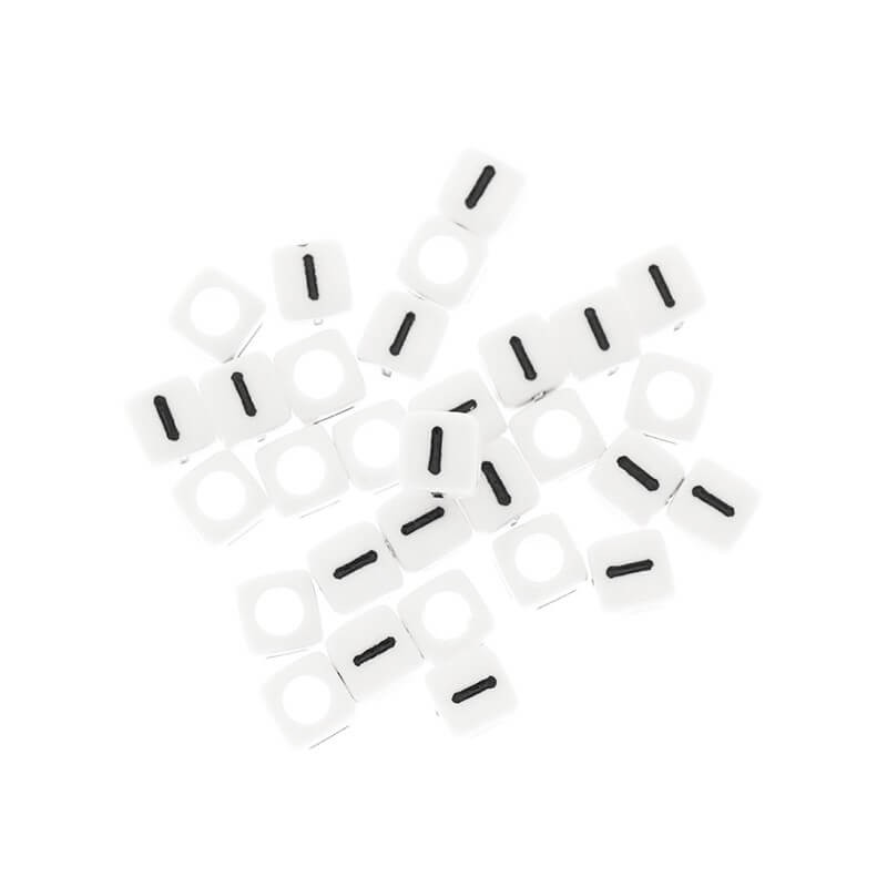 Letter beads / LUX / Letter I / acrylic cubes 6mm 30pcs. XYRI