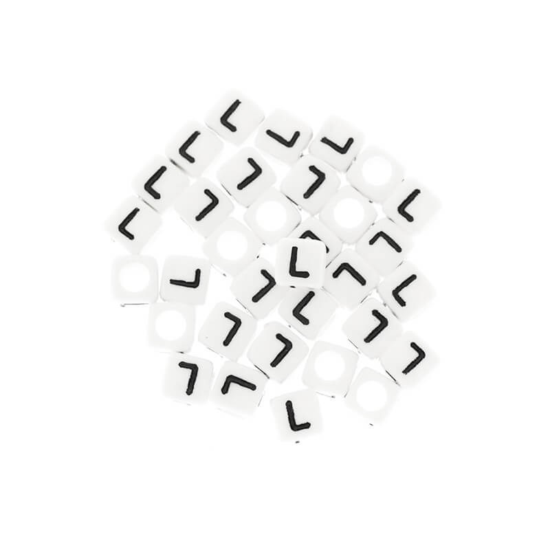 Letter beads / LUX / Letter L / acrylic cubes 6mm 30pcs. XYRL
