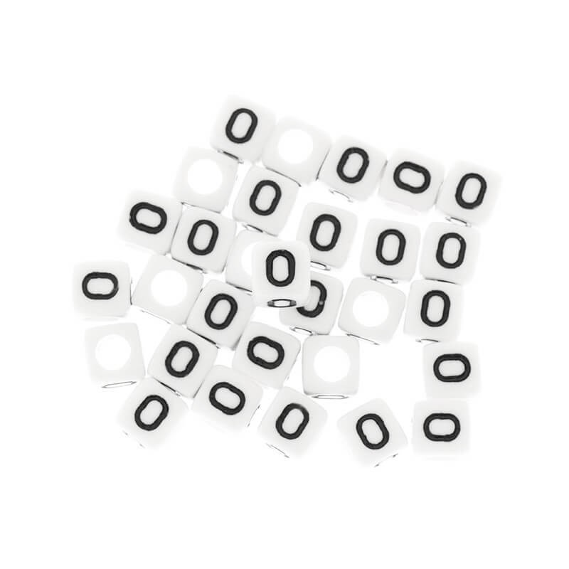 Letter beads / LUX / Letter O / acrylic cubes 6mm 30pcs. XYRO