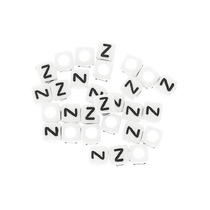 Letter beads / LUX / Letter Z / acrylic cubes 6mm 30pcs. XYRZ