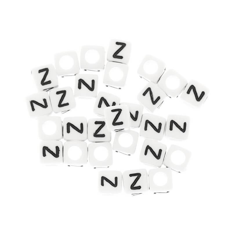Letter beads / LUX / Letter Z / acrylic cubes 6mm 30pcs. XYRZ