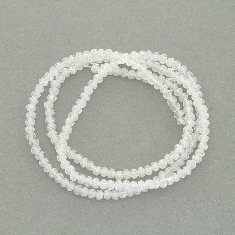 Faceted crystals / bands 190pcs / transparent rope AB 3x2mm SZKROP02001AB