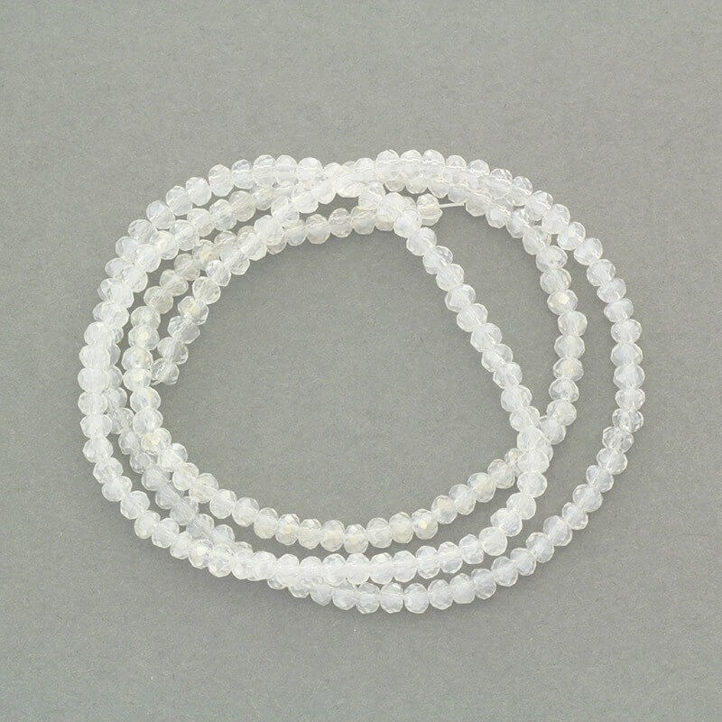 Faceted crystals / bands 190pcs / transparent rope AB 3x2mm SZKROP02001AB