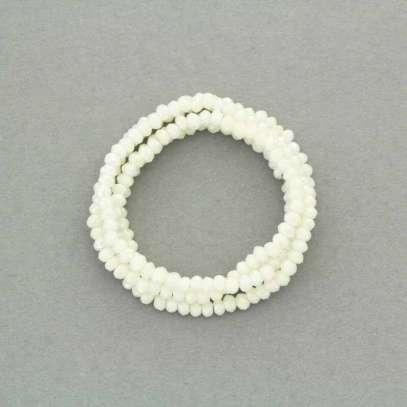 Kryształki/ oponki fasetowane 190szt / sznur złota perła 3x2mm SZKROP02028