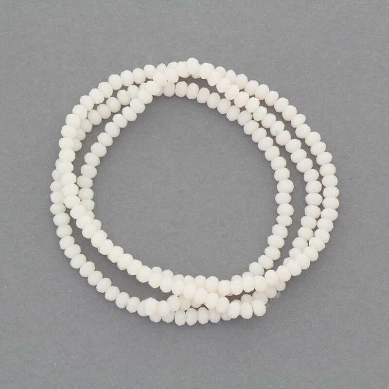 Faceted crystals / bands 190pcs / macadamia rope 3x2mm SZKROP02131