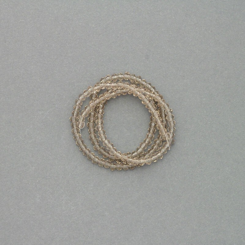 Faceted crystals / bands 145pcs / nude rope 3.5x2.5mm SZKROP03016