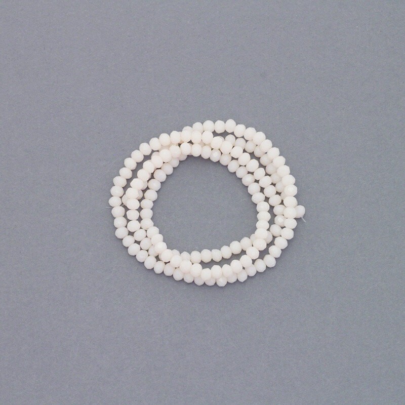 Faceted crystals / bands 145pcs / macadamia cord 3.5x2.5mm SZKROP03131
